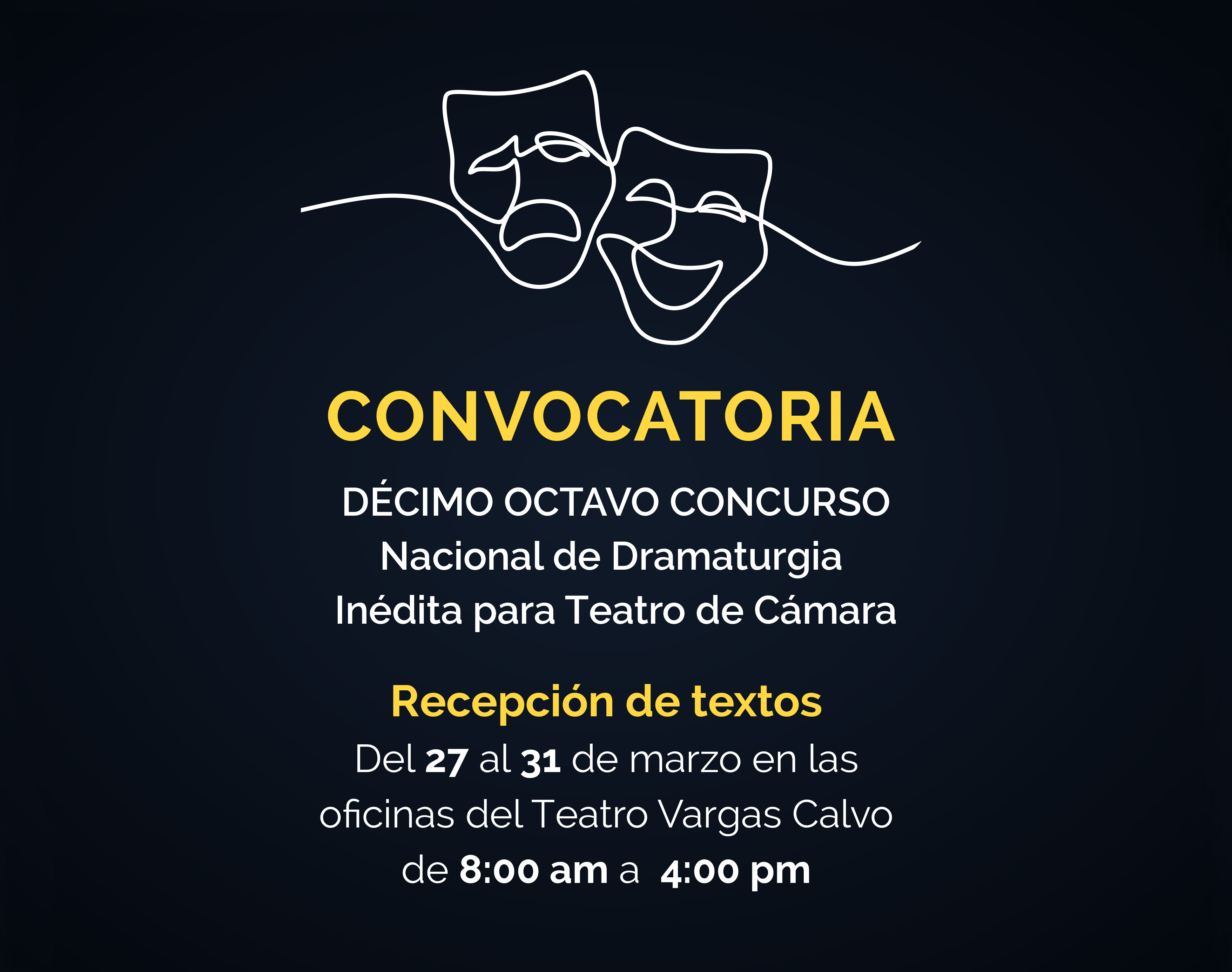 Convocatoria Concurso Nacional de Dramaturgia 2023