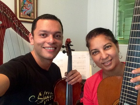 Recital de música costarricense contemporánea para viola y guitarra con Erasmo Solerti y Rosa Matos 
