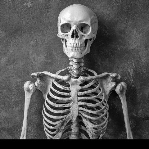 La mujer y el esqueleto